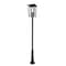 Z-Lite Seoul 4 Light Outdoor Post Mounted Fixture, Black & Clear 571PHXXLR-511P-BK - alternate 4